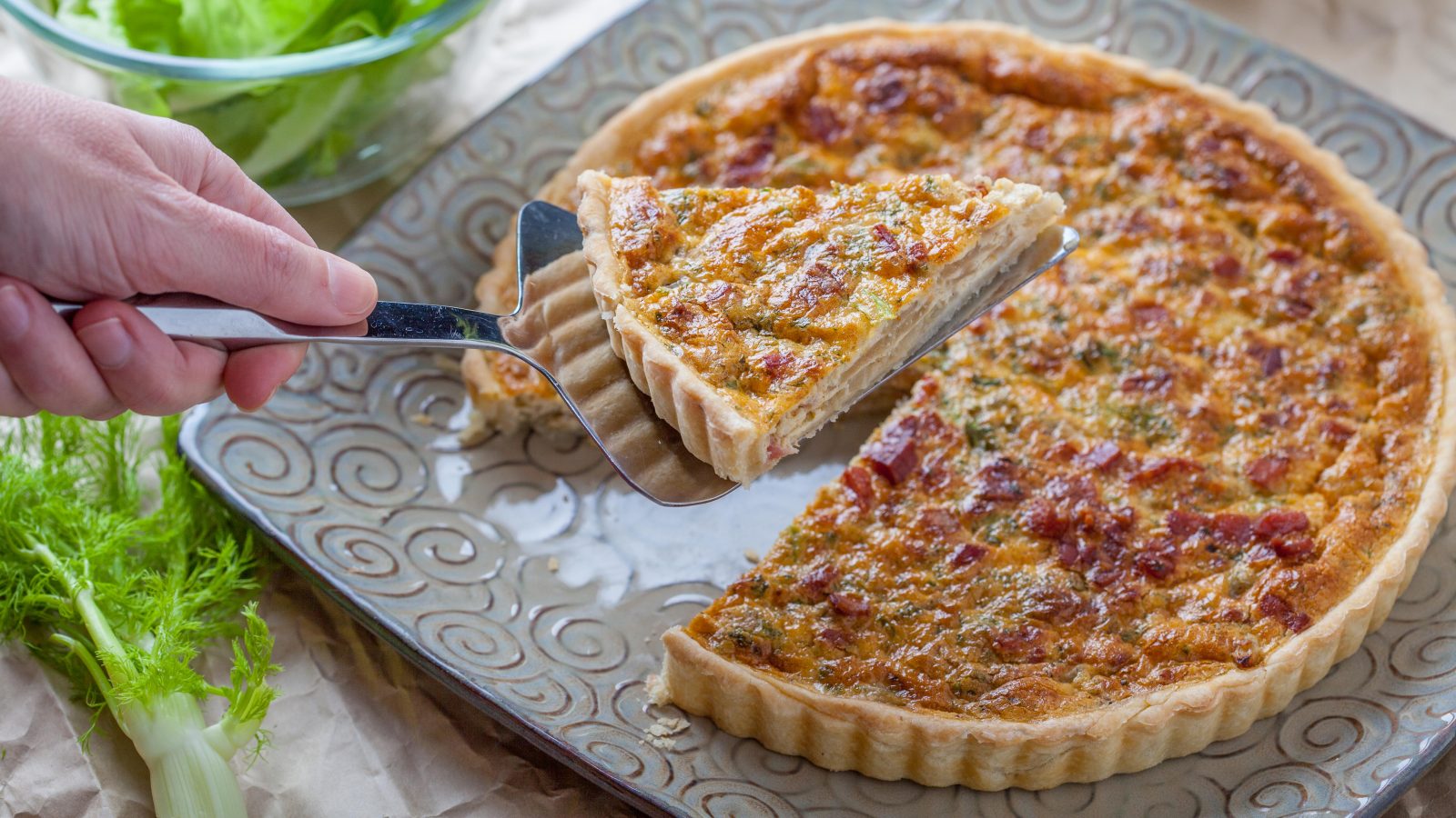 Fennel and Pancetta Quiche - Online Culinary School (OCS)