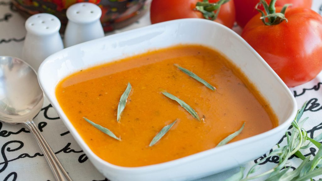 Roasted Tomato Soup with Tarragon
