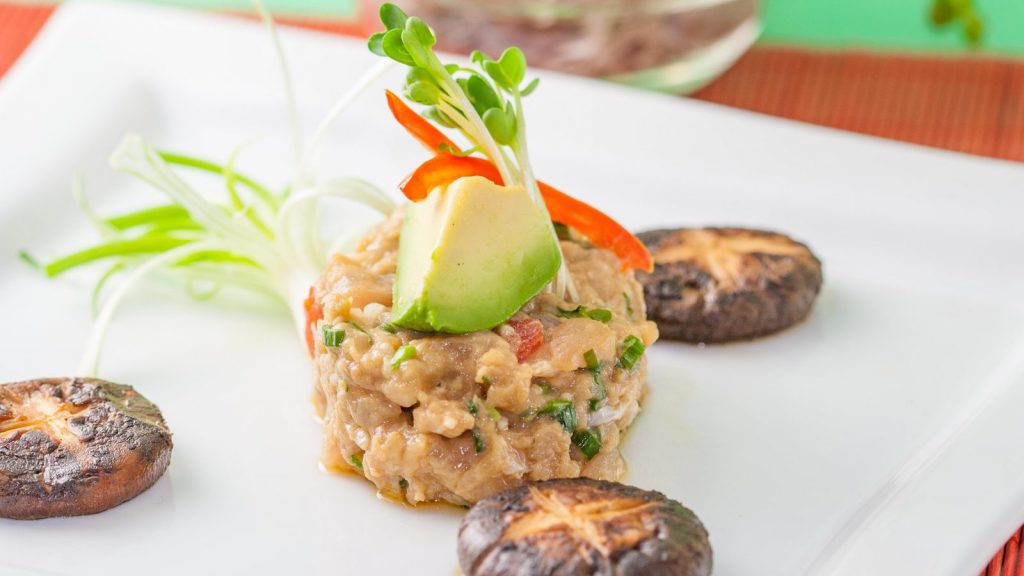 Tuna Tartare Asian Style with Avocado and Shiitakes