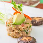 Tuna Tartare Asian Style with Avocado and Shiitakes