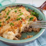 Turkey Parmentier with Pear and Blue Cheese