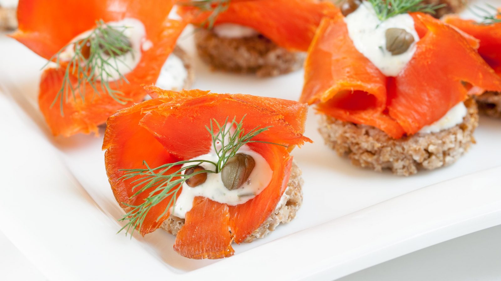 Canapes with Salmon